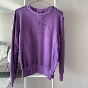 Champion Vintage Tonal Logo Crew Neck Sweatshirt Purple S